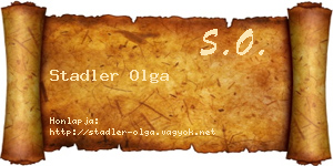 Stadler Olga névjegykártya